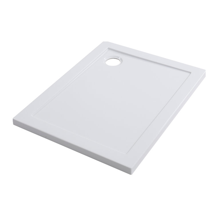 Living and Home 900 x 700 mm Plastic Shower Tray White Wayfair.co.uk